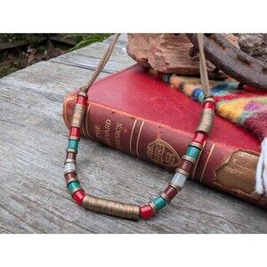 Vintage Southwestern Necklace Beaded Tribal Necklace